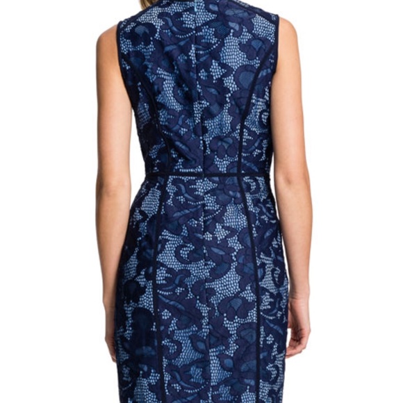 Cynthia Steffe Elenora Sleeveless Seamed Lace Sheath Dress - Picture 2 of 11